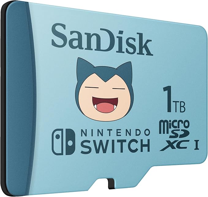 SanDisk 1TB microSDXC Card Licensed for Nintendo Switch, Pokémon Snorlax Edition, Made for Nintendo Switch, OLED, and Lite - SDSQXAO-1T00-GN6ZK,