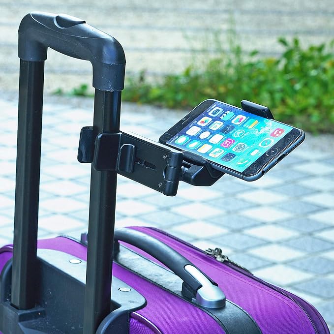 Travel Accessories Universal Seat Back Tray Table Phone Clip Holder Adjustable Pocket Size Hands Free Phone Holder Airplane Travel Essentials Compatible with iPhone and Android