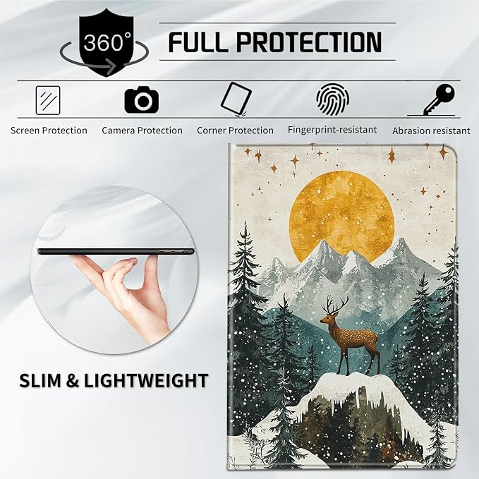 Case for All-New Kindle Paperwhite 12th Generation 7 inch 2024 &amp Kindle Colorsoft Signature Edition 2024 Lightweight Protective PU Leather Smart Stand Cover with Auto Wake Sleep - a Beautiful Gala