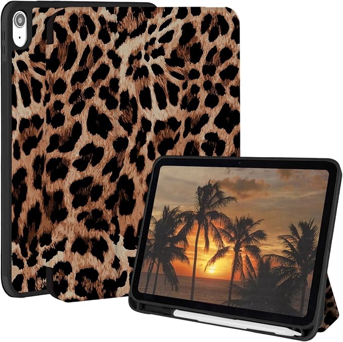 Case for iPad 9th/ 8th/ 7th Generation Case 10.2&amp10.5 Inch (2021/2020/2019 Release) Slim Lightweight Soft Trifold Back Cover with Pencil Holder &amp Auto Sleep/Wake CoverBeige Checkered