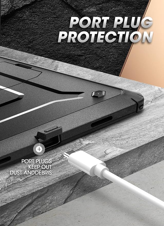 SUPCASE for Galaxy Tab A8 Case with Stand (Unicorn Beetle Pro) [Built-in Screen Protector] Full-Body Rugged Shockproof Heavy Duty Protective Tablet Case for Samsung Galaxy Tab A8 10.5 Inch Black