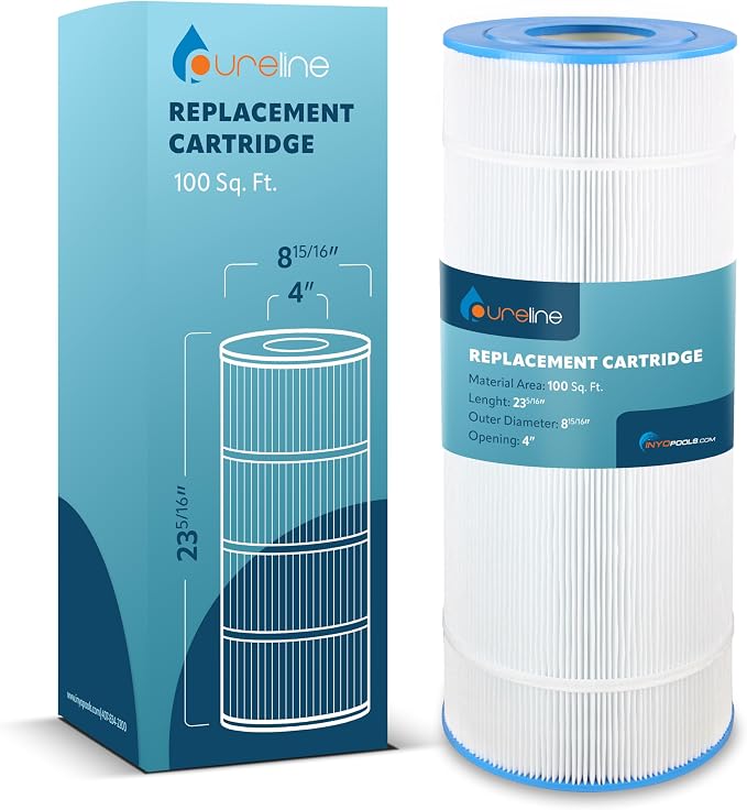 Pureline Pool Replacement Cartridge Filter, 100 Sq Ft, Compatible