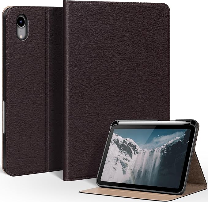 Case for iPad mini 7 (A17) ProiPad mini 7th/6th Gen (2024/2021) | Microfiber Leather Folio Cover with Adjustable Multi-angle StandAuto Sleep/WakeShockproof Protection CaseBlack