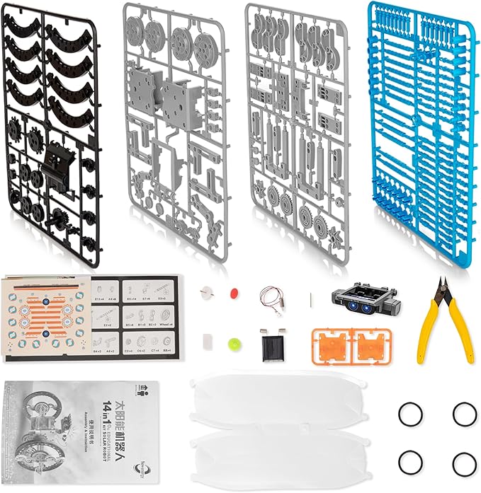 14-in-1 Solar Robot Kit for Kids, Stem Projects for Kids Age 8-12, Educational STEM Science Toy, DIY Solar Power Building Kit, Robotic Set Toys Gift for Boys Girls 8 9 10 11 12 Years Old