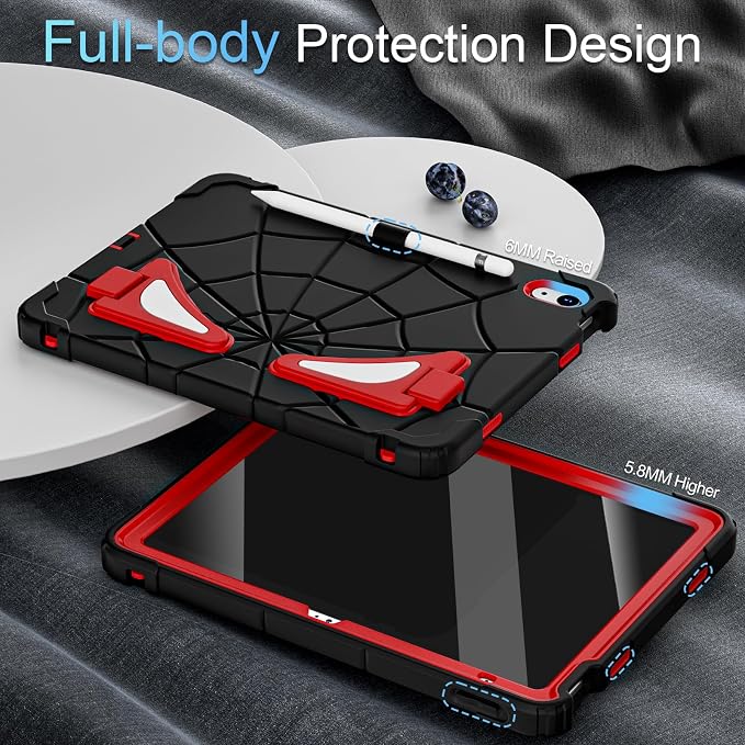Auizotl Case for iPad (A16) 11'' 11th/10th Generation 10.9'' 2025/2022iPad Case 10th Generation with Screen ProtectorHeavy Duty Shockproof Cover for i Pad 11.0/10.9 InchBlack