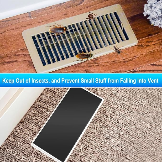 Magnetic Floor Register Vent Covers, 4 x 10 Inch Superior Hold Vent Covers