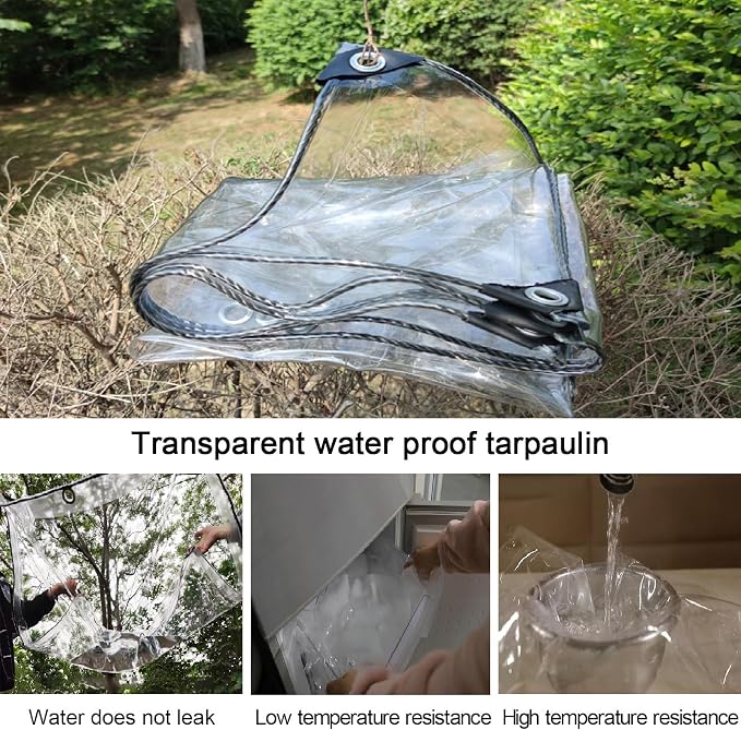 Transparent Tarpaulin Side Panels, Outdoor Clear Tarp Curtains