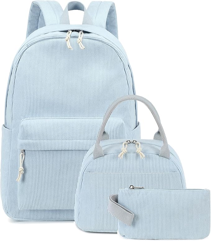 Bluboon School Backpack Set Girls Womens Laptop Bookbag Casual Daypack Fits 15 inch Laptop with Lunch Tote Bag and Pencil Bag