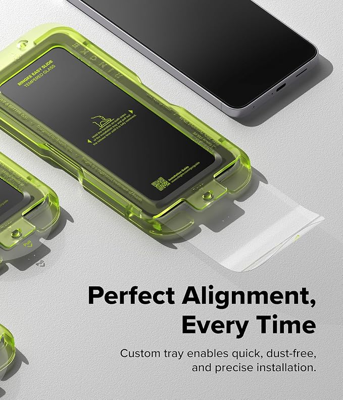 Ringke for Samsung Galaxy A35 5G Screen Protector [Easy Slide 2 Pack] | Easy Installation with Alignment Tool Case Friendly Premium 9H Hardness Tempered Glass