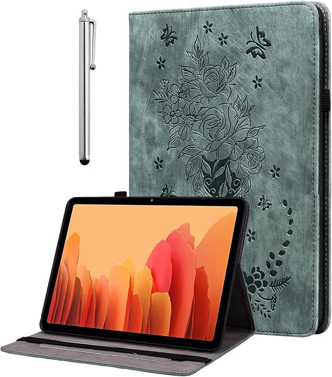Case for All-New Amazon Fire HD 10 and 10 Plus Tablet (13th/11th Generation 2023/2021 Release) 10.1 Multi-Angle Flip PU Leather Cover with Stylus Holder for Fire HD 10 2023 Case Blue