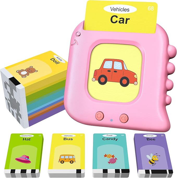 Talking Flash Cards,Kids Toddler Flash Cards with 240 Sight Words,Montessori Toys,Autism Sensory Toys,Speech Therapy Toys,Learning Educational Gifts for Age 1 2 3 4 5 Years Old Boys and Girls