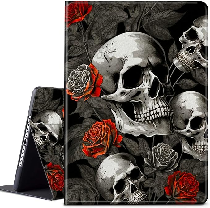 Case for Samsung Galaxy Tab A9 Plus 2023/A11 Plus 2025 11 inch Lightweight Protective PU Leather Smart Stand Cover with Auto Wake Sleep Tablet Case Cover - American Flag &amp Fish