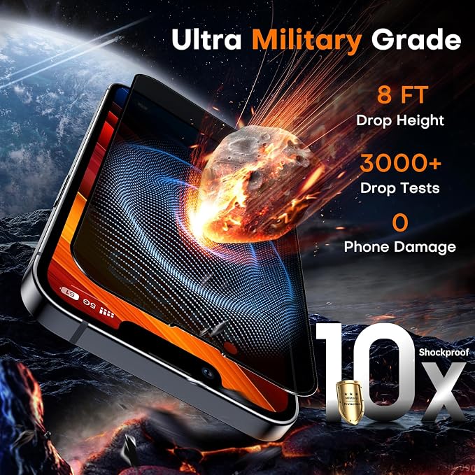 TOCOL for iPhone Air Screen Protector 9H Hardness Military Grade Shatterproof HD Tempered Glass Full Coverage Easy Installation 2 Pack