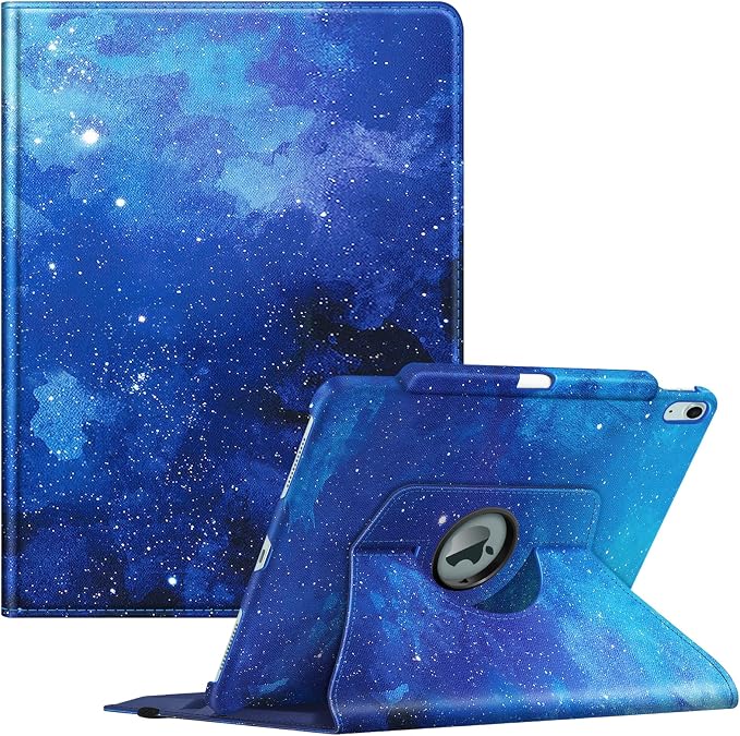 Fintie Rotating Case for iPad Air 13-inch M4/M3/M2 (2026/2025/2024) | 360° Swivel Stand Landscape &amp Portrait Viewing Shockproof Protective Cover Pencil Holder Auto Sleep/Wake Black