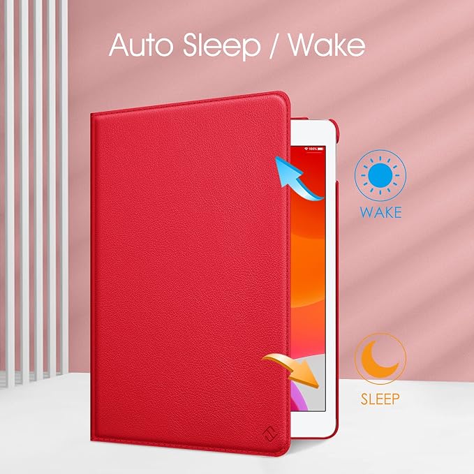 Fintie 360° Rotating Case for iPad 9th / 8th / 7th Generation 10.2 Inch | Swivel Stand Portrait &amp Landscape Viewing Shockproof Cover with Pencil Holder Auto Wake/Sleep Aqua Wave