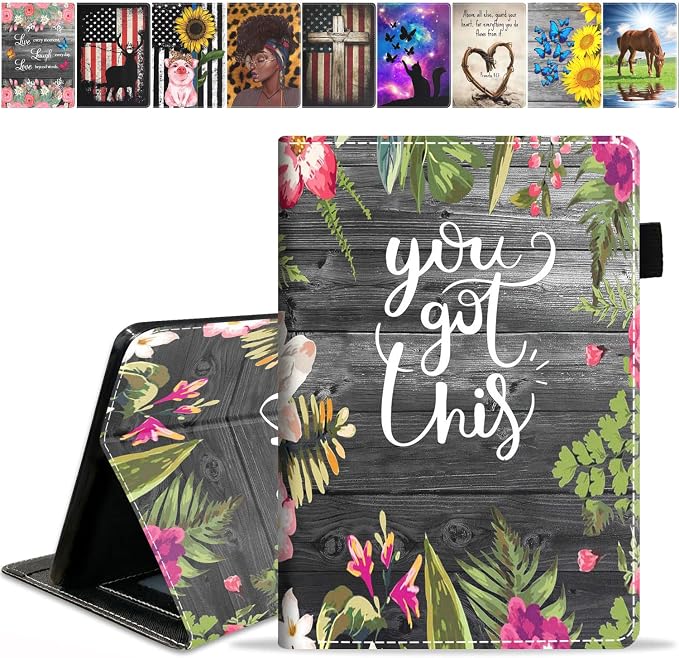 Case for Amazon Kindle Fire HD 10 &amp Fire HD 10 Plus Tablet (11th Generation 2021 Release) Premium PU Leather Stand Cover with Smart Auto Wake American Flag Deer