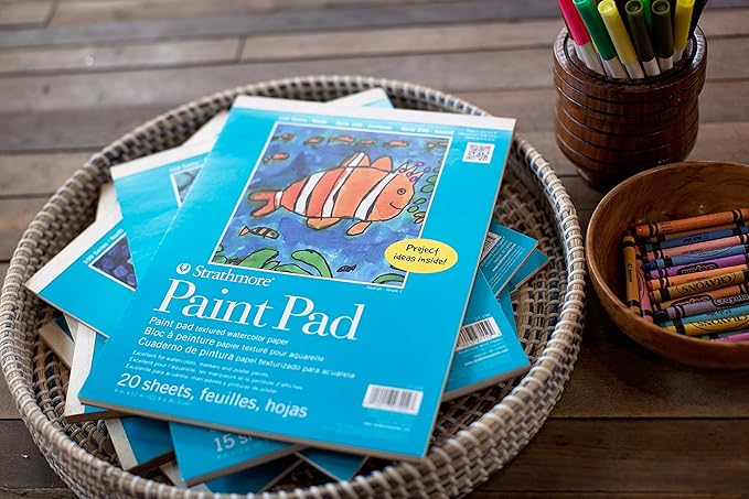 Strathmore (27-209 100 Series Youth Paint Pad, 9 by 12", 20 Sheets, White, 9x12