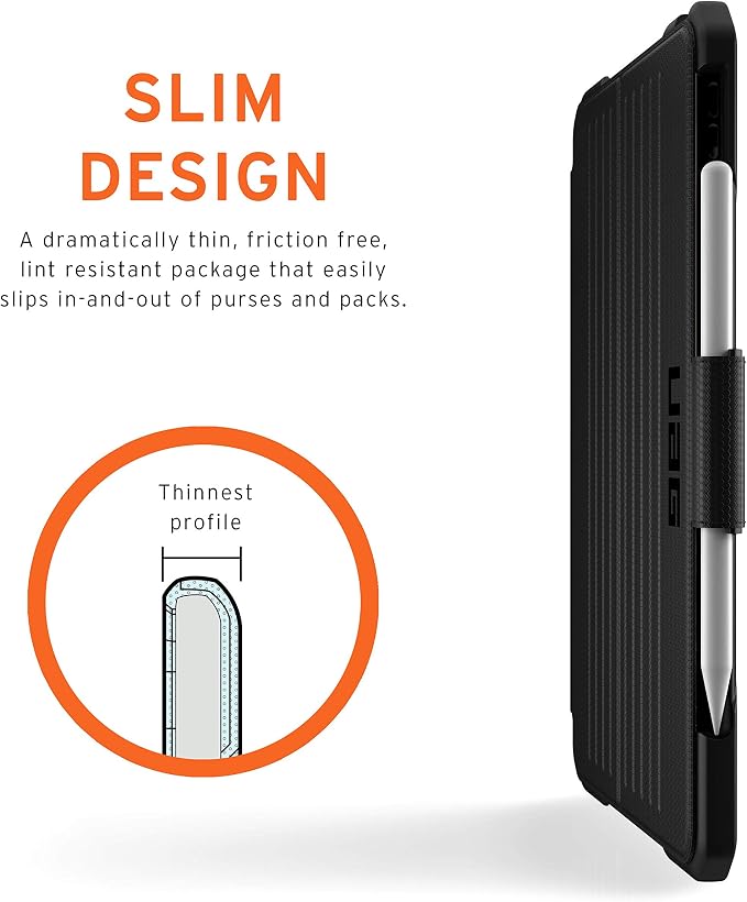 URBAN ARMOR GEAR UAG iPad Pro 12.9-inch (4th Gen 2020) Case Metropolis [Black] Folio Slim Heavy-Duty Tough Multi-Viewing Angles Stand Military Drop Tested Protective Cover