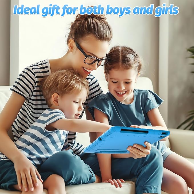 Heavy Duty Kids Case for Samsung Galaxy Tab S7 FE/S7 Plus/S8 Plus 12.4 inch | Rugged Protection Cover for Galaxy Tab S8+/Tab S7 FE/S7+ 2022/2021/2020 with S-Pen Holder Handle StandEVA Foam Rose Red