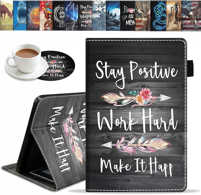 Case for Amazon Fire HD 10 Tablet 10.1 inch (9th/7th Generation 2019/2017 Release) - Slim Lightweight PU Leather Stand Cover with Auto Wake/Sleep Celestial Theme Sun with Crescent Moon