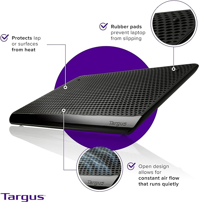 Targus Chill Mat for up to 16-Inch Laptop, Black (PA248U5)