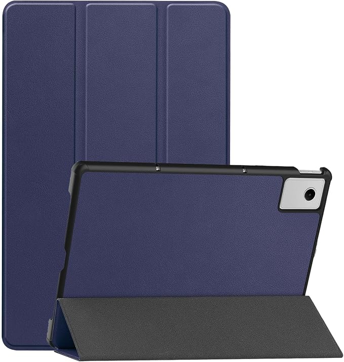 Case for Lenovo Idea Tab Plus 12.1 Inch Tablet 2025 (Black) | Scratch Resistant Leather Texture Cover with Trifold Stand Auto Sleep/Wake