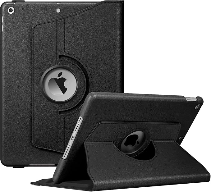 Fintie 360° Rotating Case for iPad 9th / 8th / 7th Generation 10.2 Inch | Swivel Stand Portrait &amp Landscape Viewing Shockproof Cover with Pencil Holder Auto Wake/Sleep Aqua Wave