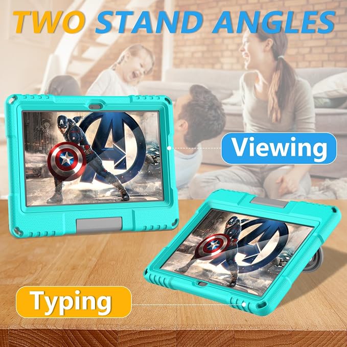 Kids case for 10 inch Tablet Lightweight Shockproof Case with Screen Protector Handle StandBlack