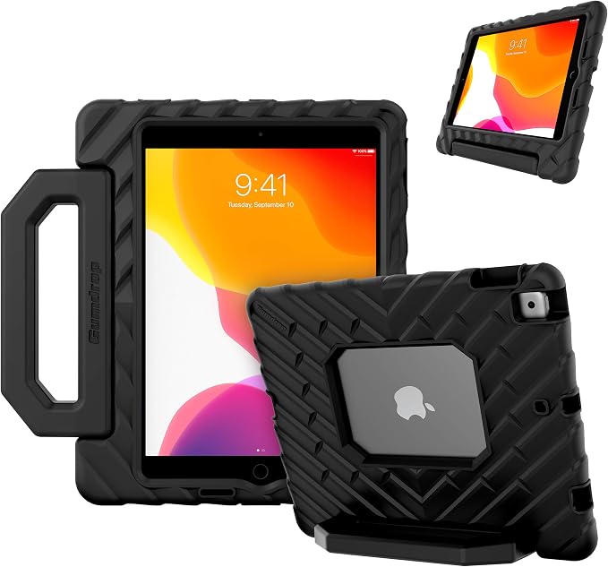 Gumdrop FoamTech Rugged case Fits Apple iPad 11th Generation (A16) &amp 10th Gen 10.9 inch Drop Tested Cover - Black