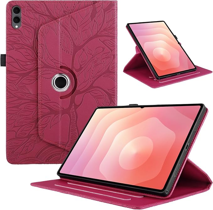 for Samsung Galaxy Tab S11 Ultra Case 14.6 inchFashion Embossing TechnologyMulti-Viewing AnglesSlim Light Shell CoverPU Leather+TPUCompatible with Samsung Galaxy Tab S11 UltraBlack