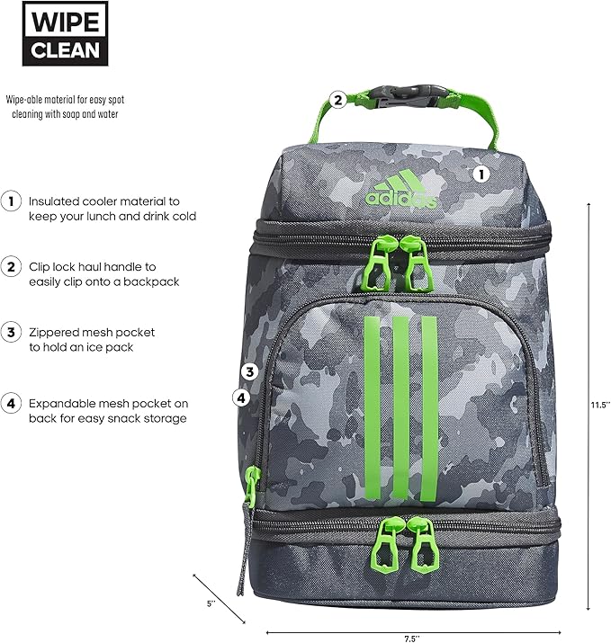 adidas Unisex Excel 2 Insulated Lunch Bag Discontinued