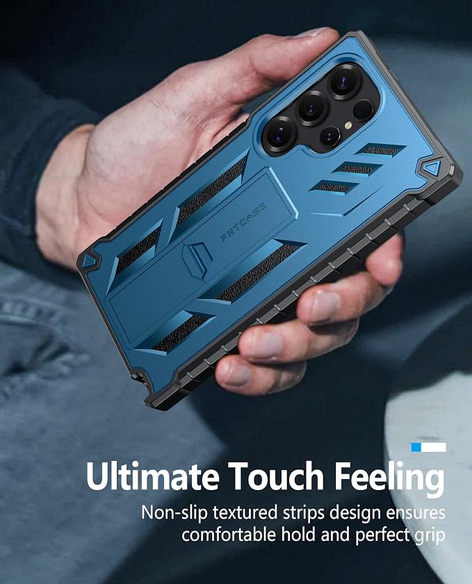 FNTCASE for 11 Pro XL Case Rugged Kickstand 2 Front Frames Black | Built-in Screen Protector 20FT Military-Grade Drop Protection Rugged Heavy Duty Shockproof Full Body Protective Cover
