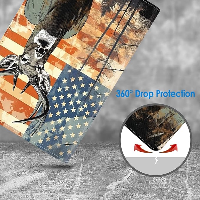 Case for Samsung Galaxy Tab A 8.0 2019 (SM-T290/T295/T297) Slim Lightweight PU Leather Stand Cover with Auto Wake/Sleep for Galaxy Tab A 8.0 Inch Abstract Watercolor Art Dogs