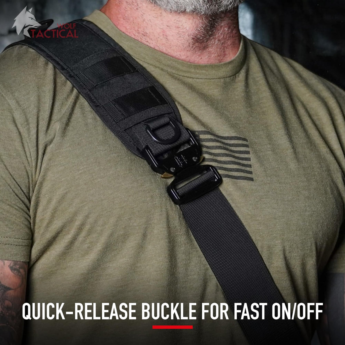 WOLF TACTICAL Men’s Sling Bag - Concealed Carry, Lightweight, Laser-Cut Molle, CCW