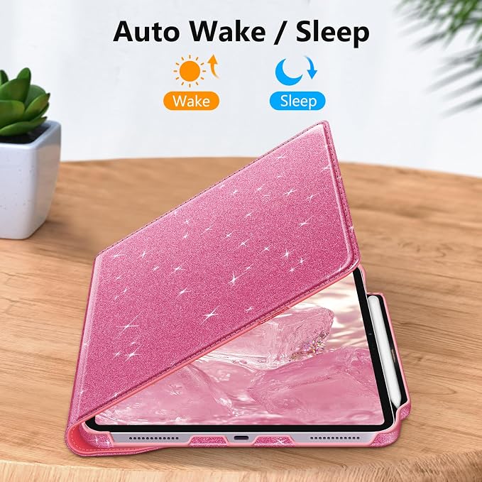 Fintie Rotating Case for iPad Air 13-inch M4/M3/M2 (2026/2025/2024) | 360° Swivel Stand Landscape &amp Portrait Viewing Shockproof Protective Cover Pencil Holder Auto Sleep/Wake Black