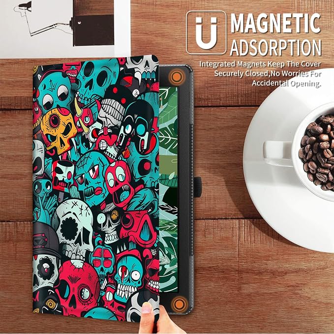 FUYOCWE for iPad Pro 13 Inch Case (M47th Generation2024 Model A2925A2926A3007)PU Leather Slim Folding Stand Case for iPad 13 7th GenAuto Sleep Wake Cover -A Dream Catcher Wolf
