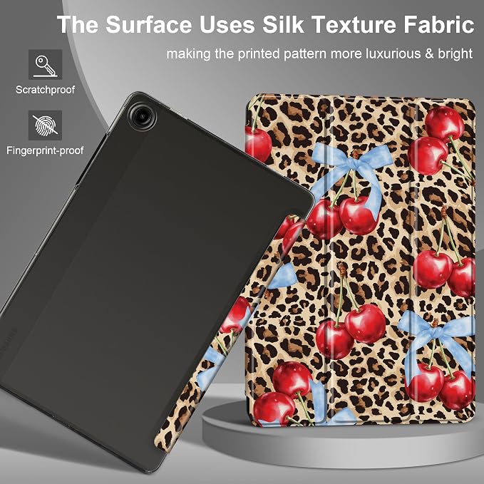 Case for Samsung Galaxy Tab A11 Plus A11+ 11 inch (2025/2026) &amp Tab A9 Plus A9+ 11 inch (2024/2023) Slim Smart Stand Cover with Translucent Hard Back Auto Wake/Sleep - Bear with Bows