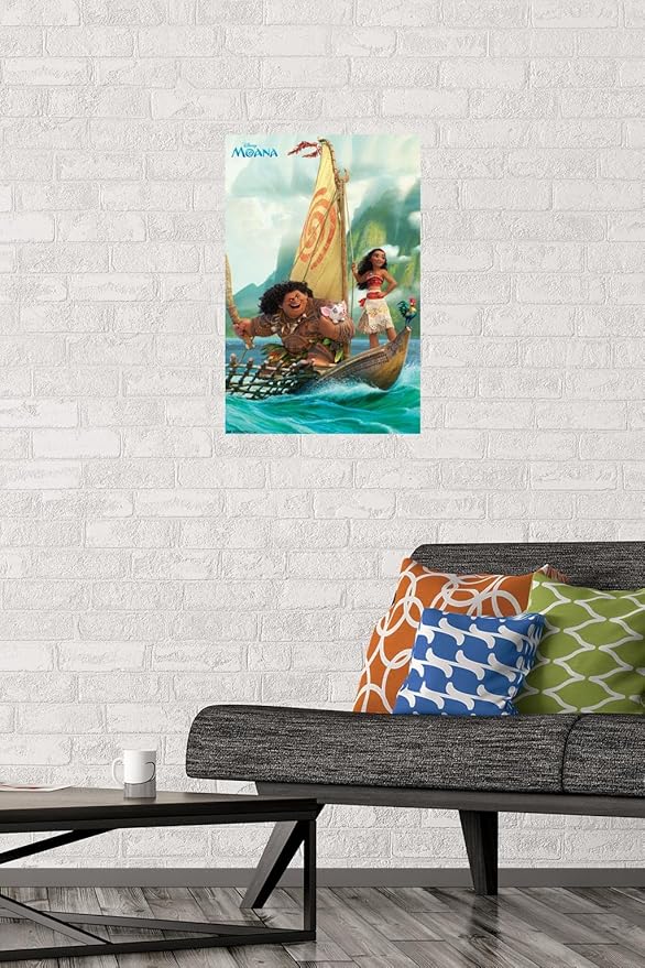 Disney Moana - Group Wall Poster, 22.4L" x 14.7W", Premium Unframed Version