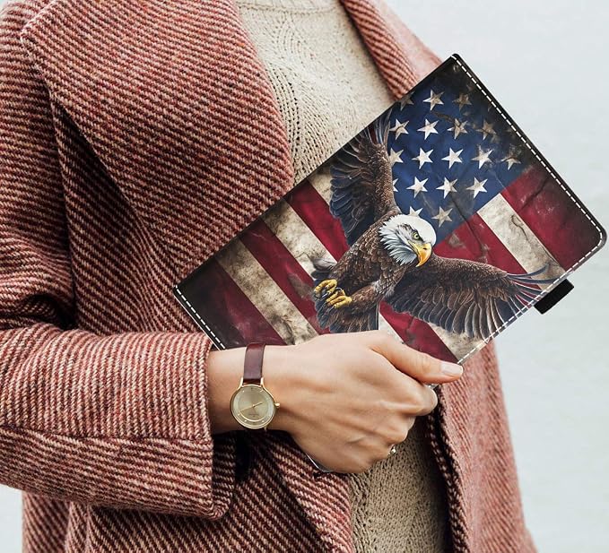 Case for Amazon Kindle Fire HD 10 Tablet (10.1 inch 9th/7th Generation 2019/2017 Release) Slim PU Leather Stand Folio Cover with Auto Wake Sleep Abstract Paint Butterfly
