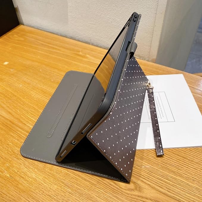 Checkered Case for iPad (A16) 11th Generation 11 Inch (2025) iPad 10th Generation 10.9 Inch (2022) with Pencil Holder (Black)