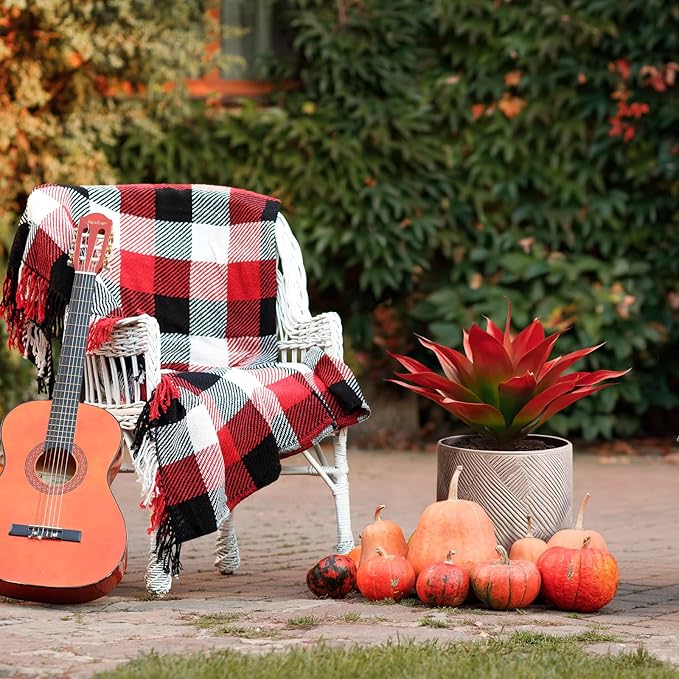 Velener Fall Fake Agave Artificial Plant: Red Fake Succulents Plant for Room Decor and Autumn, Unpotted Faux Agave Plant for Outdoor/Indoor Fall Decor, Red, 28 inches, Set of 1