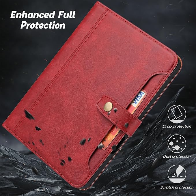 Flip Case for Apple iPad 10.2 9th 8th 7th Generation 2021/2020/2019 Pencil Holder Smart Cover Auto Sleep Wake Protective Documents Pocket Stand Snap Closure Case for iPad 10.2 Inch Black