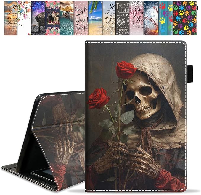 Case for Amazon Kindle Fire 7 Tablet (9th/7th Generation 2019/2017 Release 7 Display) with Card Slot &amp Auto Sleep/Wake - Slim Folding Stand Folio Cover - African Women
