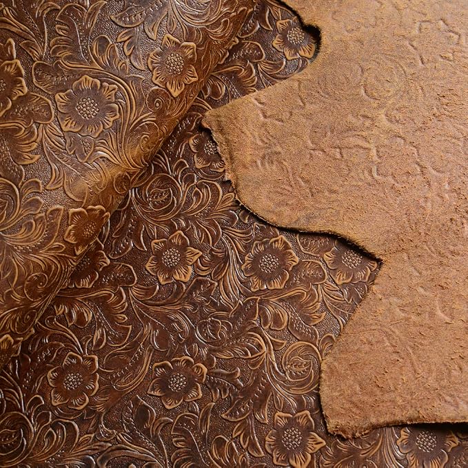 Gexmil Genuine Leather Case for iPad pro 11 Inch 2022/2021 4th/3rd Gen iPad Pro 11 2020/2018 Cover 2nd/1st Gen. CoverReal Leather Cowhide ShockproofFloral Pattern | Genuine Leather Cover for iPad P