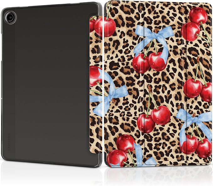 Case for Samsung Galaxy Tab A11 Plus A11+ 11 inch (2025/2026) &amp Tab A9 Plus A9+ 11 inch (2024/2023) Slim Smart Stand Cover with Translucent Hard Back Auto Wake/Sleep - Bear with Bows