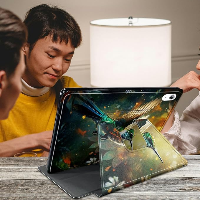 Astronaut Mushrooms Pattern Case for iPad 10.2 iPad 9th Generation 2021/ iPad 8th Generation 2020/ iPad 7th Generation 2019360 Degree Rotating Stand Protective Cover with Auto Sleep/Wake