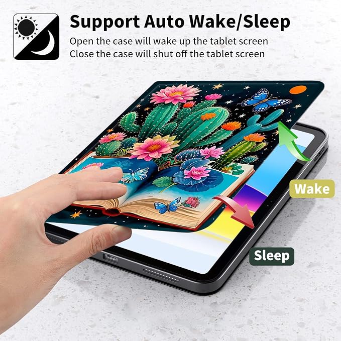 Case for Kindle Paperwhite 12th Generation 7 &amp Kindle ColorSoft Signature Edition – PU Leather with Auto Sleep/Wake Slim Lightweight Protective Cover – Beach Sunset Palms