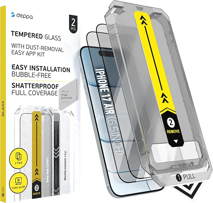 Deppa | 2-Pack | Screen Protector for iPhone 16 Pro Max (6.9) with Smart Installation Tray | Dust &amp Bubble-Free | 9H Tempered Glass | Full Coverage | Easy Install
