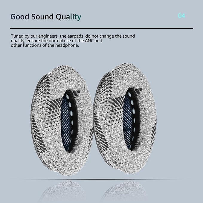 Cooling-Gel QuietComfort 35 / QC35 ii Replacement Ear Pads for Bose Headphones, Also Fit for Bose QC45 QC35 QC25 QC2 QC15/ Around-Ear 2 AE2i AE2w/ SoundTrue & SoundLink Series, Dark Blue