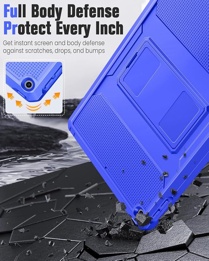 MoKo Shockproof Case Fit 2018/2017 iPad 9.7 6th/5th Generation Black | Heavy Duty Shockproof Full Body Rugged Hybrid Cover with Built-in Screen Protector for Apple iPad 9.7 Inch 2018/2017